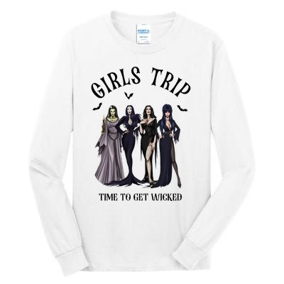 Girls Trip Salem Time To Get Wicked Halloween Witch Tall Long Sleeve T-Shirt