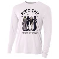 Girls Trip Salem Time To Get Wicked Halloween Witch Cooling Performance Long Sleeve Crew