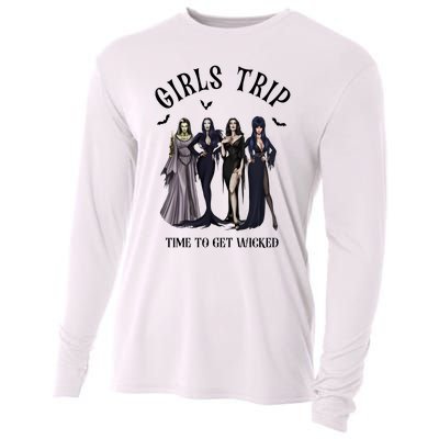 Girls Trip Salem Time To Get Wicked Halloween Witch Cooling Performance Long Sleeve Crew