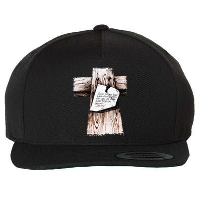Gone To See Dad Were Fixin A Place For You Be Back Soon Wool Snapback Cap
