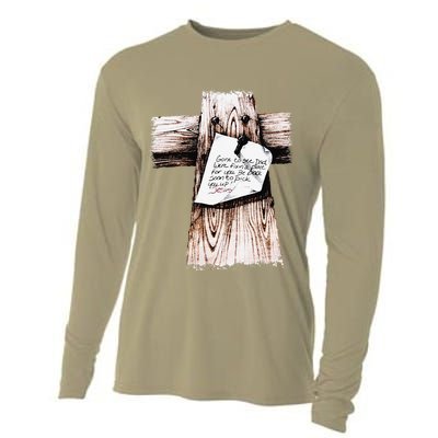 Gone To See Dad Were Fixin A Place For You Be Back Soon Cooling Performance Long Sleeve Crew