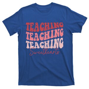 Groovy Teaching Sweethearts Teacher Valentine's Day Funny Cool Gift T-Shirt