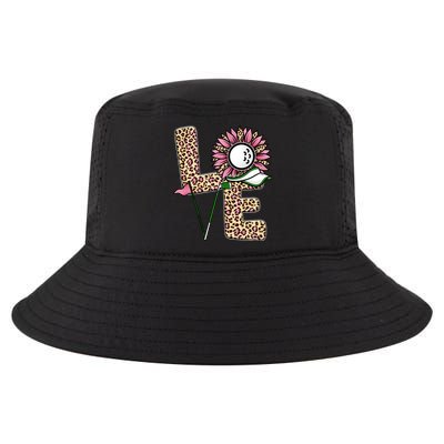 Golf T Shirts, Love Golf Leopard Sunflower Sports Ball Valentine Plus Size Cool Comfort Performance Bucket Hat