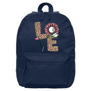 Golf T Shirts, Love Golf Leopard Sunflower Sports Ball Valentine Plus Size 16 in Basic Backpack