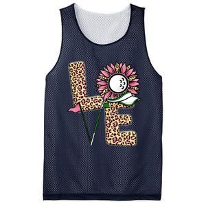 Golf T Shirts, Love Golf Leopard Sunflower Sports Ball Valentine Plus Size Mesh Reversible Basketball Jersey Tank