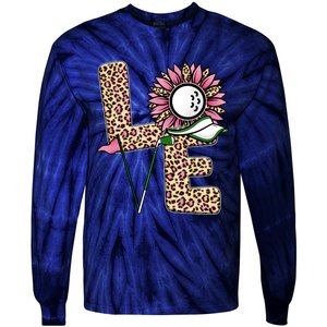 Golf T Shirts, Love Golf Leopard Sunflower Sports Ball Valentine Plus Size Tie-Dye Long Sleeve Shirt