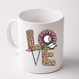 Golf T Shirts, Love Golf Leopard Sunflower Sports Ball Valentine Plus Size Coffee Mug