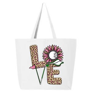 Golf T Shirts, Love Golf Leopard Sunflower Sports Ball Valentine Plus Size 25L Jumbo Tote