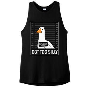 Got Too Silly Silly Goose Mugshot Goose Mugshot Ladies PosiCharge Tri-Blend Wicking Tank