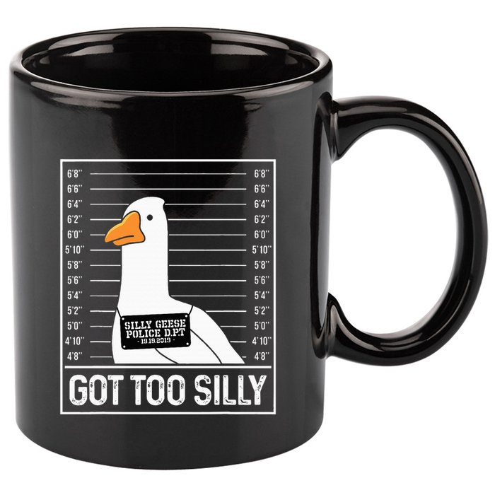 Got Too Silly Silly Goose Mugshot Goose Mugshot 11oz C Handle Ceramic Mug