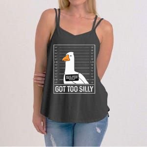 Got Too Silly Silly Goose Mugshot Goose Mugshot Women's Strappy Tank