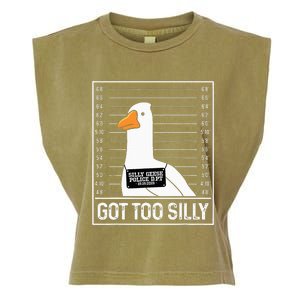 Got Too Silly Silly Goose Mugshot Goose Mugshot Garment-Dyed Women's Muscle Tee