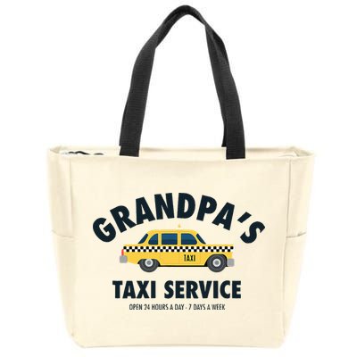 Grandpa's Taxi Service Funny Grandparent Gift Zip Tote Bag