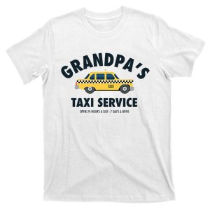 Grandpa's Taxi Service Funny Grandparent Gift T-Shirt