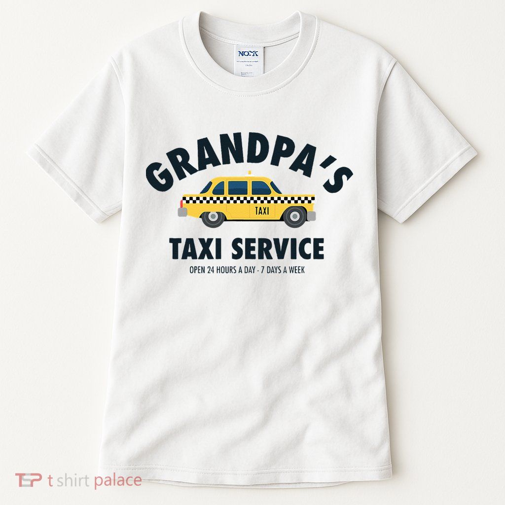 Grandpa's Taxi Service Funny Grandparent Gift Tall T-Shirt