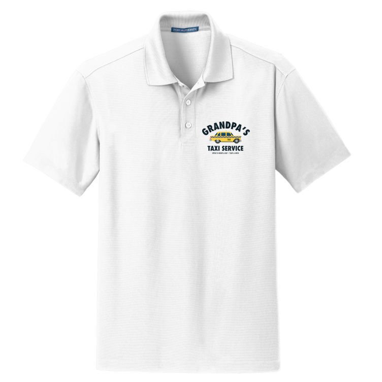 Grandpa's Taxi Service Funny Grandparent Gift Dry Zone Grid Polo
