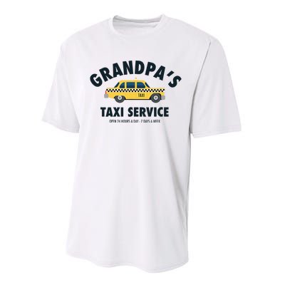 Grandpa's Taxi Service Funny Grandparent Gift Performance Sprint T-Shirt