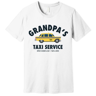 Grandpa's Taxi Service Funny Grandparent Gift Premium T-Shirt