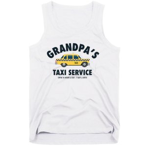 Grandpa's Taxi Service Funny Grandparent Gift Tank Top