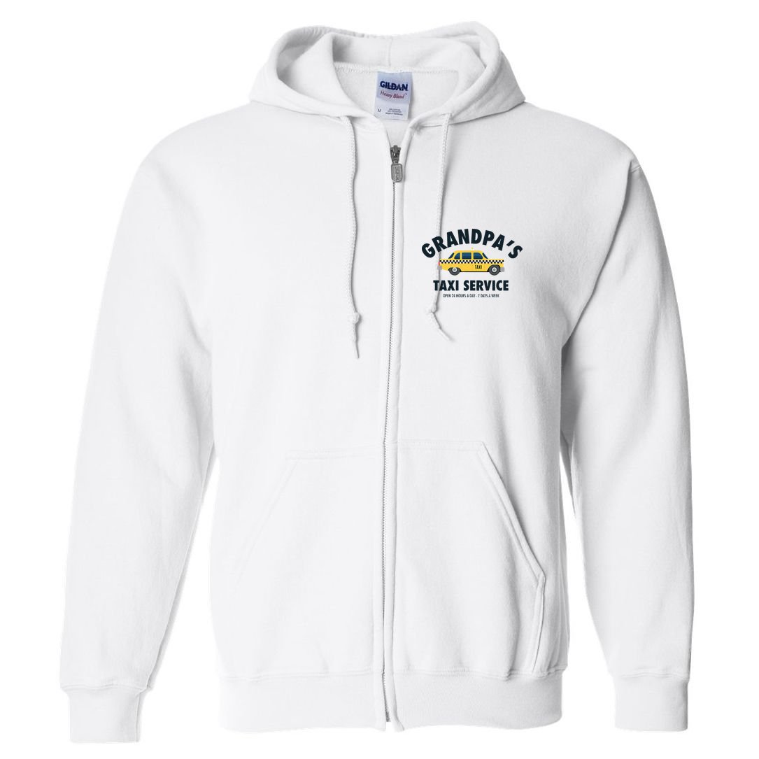 Grandpa's Taxi Service Funny Grandparent Gift Full Zip Hoodie