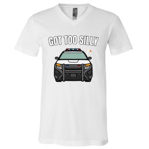 Got Too Silly Goose Police Funny Birthday Gifts Goose Lover V-Neck T-Shirt