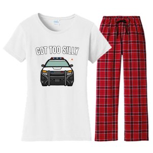 Got Too Silly Goose Police Funny Birthday Gifts Goose Lover Women's Flannel Pajama Set