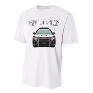 Got Too Silly Goose Police Funny Birthday Gifts Goose Lover Performance Sprint T-Shirt