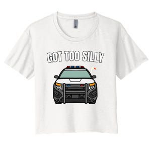 Got Too Silly Goose Police Funny Birthday Gifts Goose Lover Women's Crop Top Tee