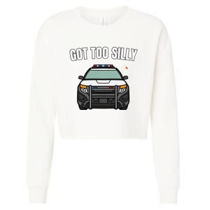 Got Too Silly Goose Police Funny Birthday Gifts Goose Lover Cropped Pullover Crew