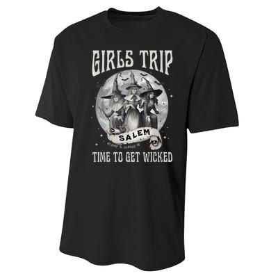 Girls Trip Salem Retro Salem 1692 They Missed One Witch Performance Sprint T-Shirt