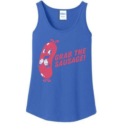 Grab The Sausage Cool Gift Funny Vintage Barbecue Sausage Gift Ladies Essential Tank