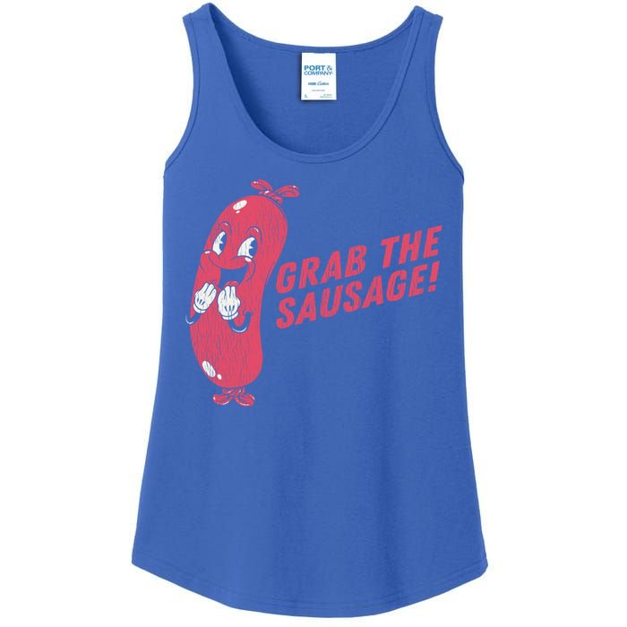 Grab The Sausage Cool Gift Funny Vintage Barbecue Sausage Gift Ladies Essential Tank