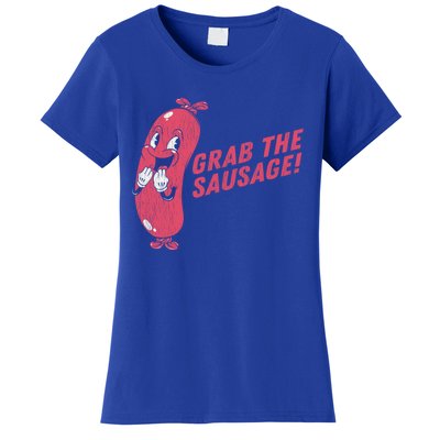 Grab The Sausage Cool Gift Funny Vintage Barbecue Sausage Gift Women's T-Shirt