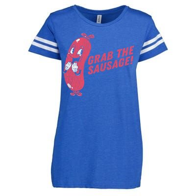 Grab The Sausage Cool Gift Funny Vintage Barbecue Sausage Gift Enza Ladies Jersey Football T-Shirt