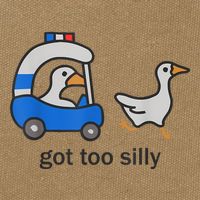Got Too Silly Funny Goose Police Cotton Canvas Backpack