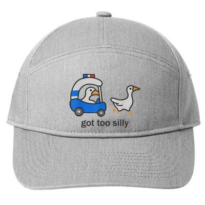 Got Too Silly Funny Goose Police 7-Panel Snapback Hat