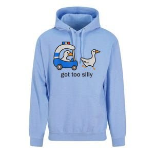 Got Too Silly Funny Goose Police Unisex Surf Hoodie