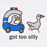 Got Too Silly Funny Goose Police Garment-Dyed Heavyweight T-Shirt