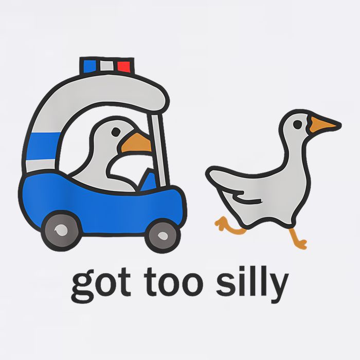 Got Too Silly Funny Goose Police Garment-Dyed Heavyweight T-Shirt