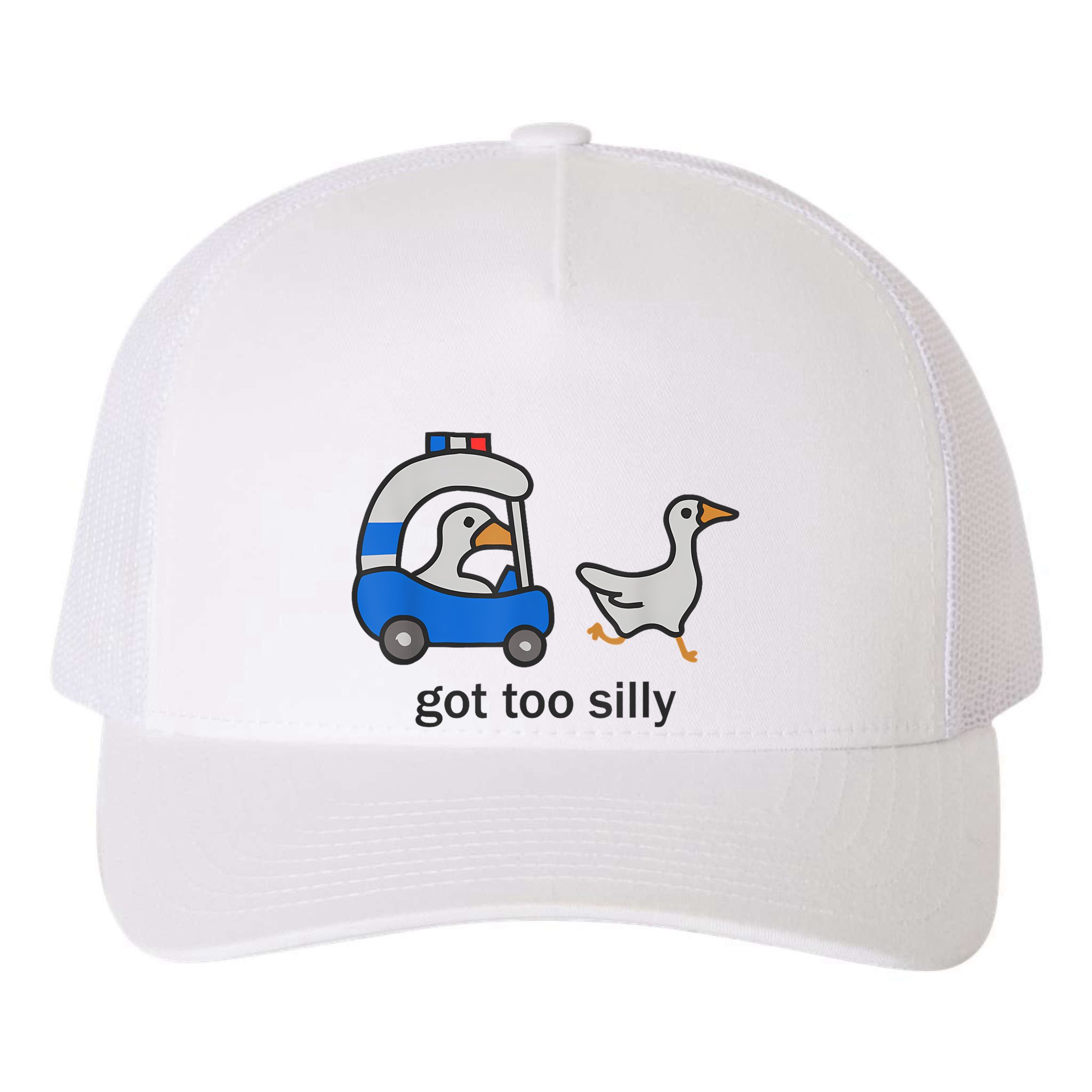 Got Too Silly Funny Goose Police Yupoong Adult 5-Panel Trucker Hat
