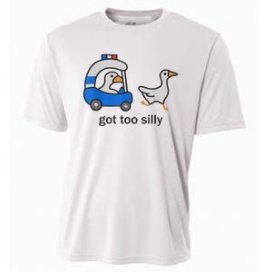 Got Too Silly Funny Goose Police Cooling Performance Crew T-Shirt