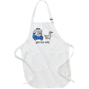 Got Too Silly Funny Goose Police Full-Length Apron With Pockets