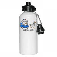 Got Too Silly Funny Goose Police Aluminum Water Bottle