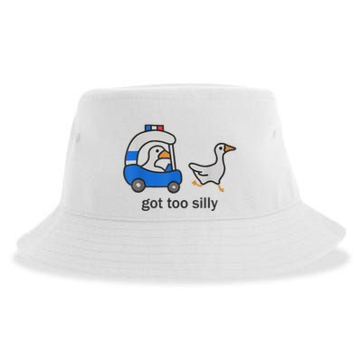 Got Too Silly Funny Goose Police Sustainable Bucket Hat