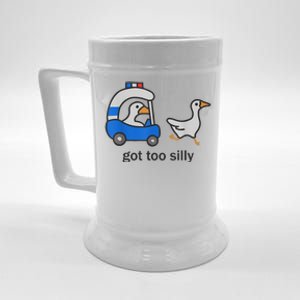 Got Too Silly Funny Goose Police Beer Stein