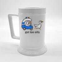 Got Too Silly Funny Goose Police Beer Stein