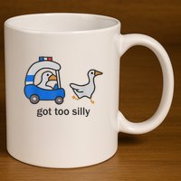Got Too Silly Funny Goose Police 11oz C Handle Ceramic Mug