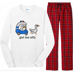 Got Too Silly Funny Goose Police Long Sleeve Pajama Set