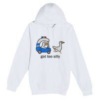 Got Too Silly Funny Goose Police Premium Pullover Hoodie