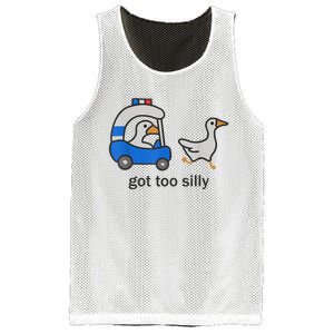 Got Too Silly Funny Goose Police Mesh Reversible Basketball Jersey Tank